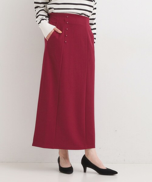 DRESKIP（ドレスキップ）の「【洗濯後しわになりにくい】ポケット付き ナロースカート（スカート・レディース・ブラック/ワインレッド/ブルー系その他・01/02/03/04）」の9枚目の写真