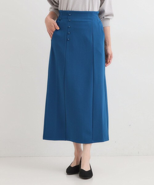 DRESKIP（ドレスキップ）の「【洗濯後しわになりにくい】ポケット付き ナロースカート（スカート・レディース・ブラック/ワインレッド/ブルー系その他・01/02/03/04）」の12枚目の写真