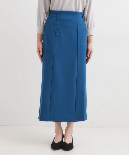 セール】【洗濯後しわになりにくい】ポケット付き ナロースカート