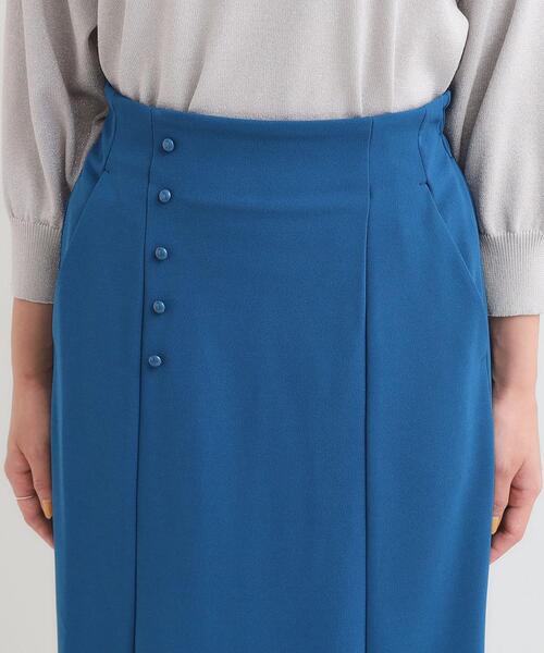 セール】【洗濯後しわになりにくい】ポケット付き ナロースカート