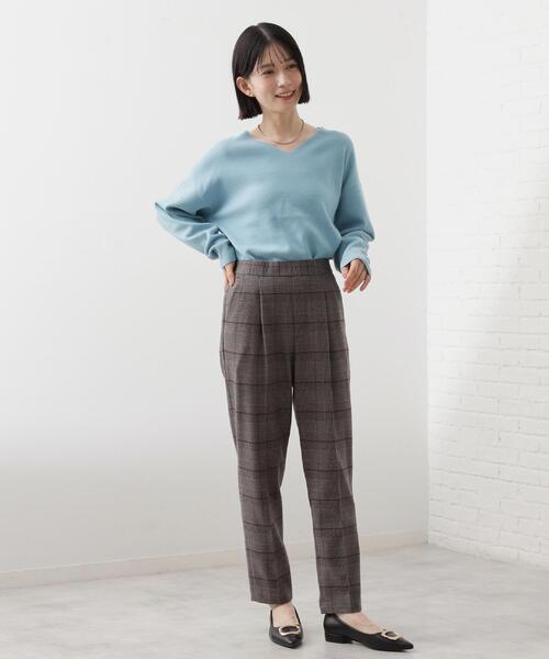 THE SHOP TK (ザ ショップ ティーケー )の「【着丈選べる/XS~XLサイズ】あったか裏起毛テーパードパンツ(その他パンツ・レディース・ダークブラウン系1/チャコールグレー/ブラック/アイボリー・03/02/01/14/13/10/11/12)」の9枚目の写真