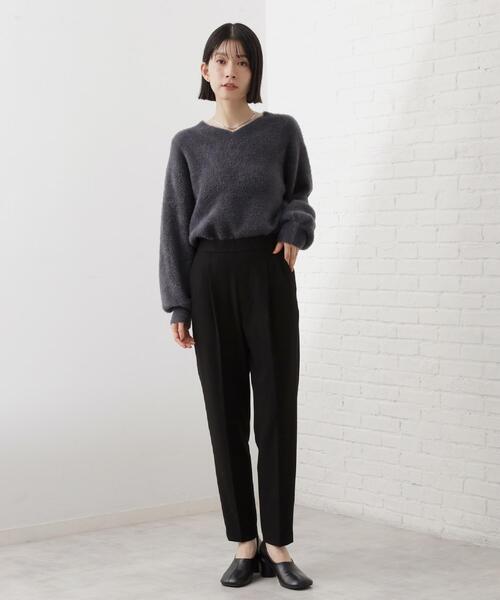 THE SHOP TK (ザ ショップ ティーケー )の「【着丈選べる/XS~XLサイズ】あったか裏起毛テーパードパンツ(その他パンツ・レディース・ダークブラウン系1/チャコールグレー/ブラック/アイボリー・03/02/01/14/13/10/11/12)」の7枚目の写真
