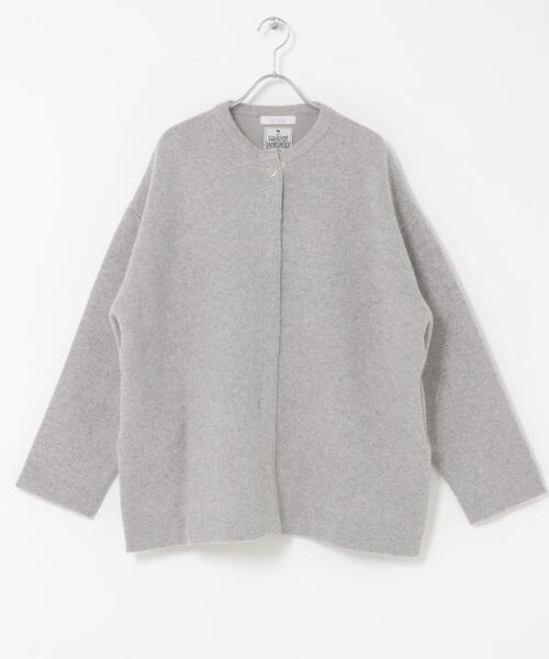 URBAN RESEARCH ROSSO WOMEN（アーバンリサーチ　ロッソ）の「F by ROSSO　ハミルトン接結ニットコート（その他アウター・レディース・グレー/ベージュ系その他/レッド系その他・FREE）」の2枚目の写真