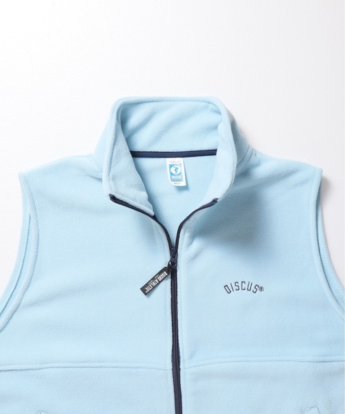 DISCUS ATHLETIC（ディスカス　アスレチック）の「【DISCUS ATHLETIC/ディスカス アスレチック】フリースフルZIPベスト（その他アウター・レディース・アイボリー/ブラック/サックスブルー/マルチ/その他・MEDIUM/LARGE）」の9枚目の写真