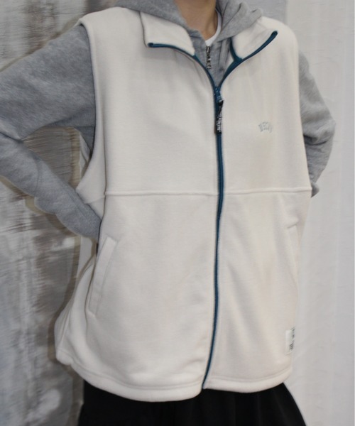 DISCUS ATHLETIC（ディスカス　アスレチック）の「【DISCUS ATHLETIC/ディスカス アスレチック】フリースフルZIPベスト（その他アウター・レディース・アイボリー/ブラック/サックスブルー/マルチ/その他・MEDIUM/LARGE）」の20枚目の写真