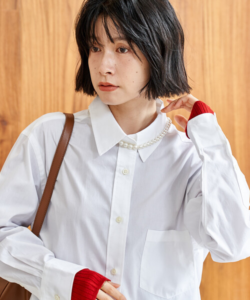 FREAK'S STORE(フリークスストア)の「50 ブロードシャツ(シャツ/ブラウス・レディース・ホワイト/その他13/ネイビー・フリ-)」の14枚目の写真