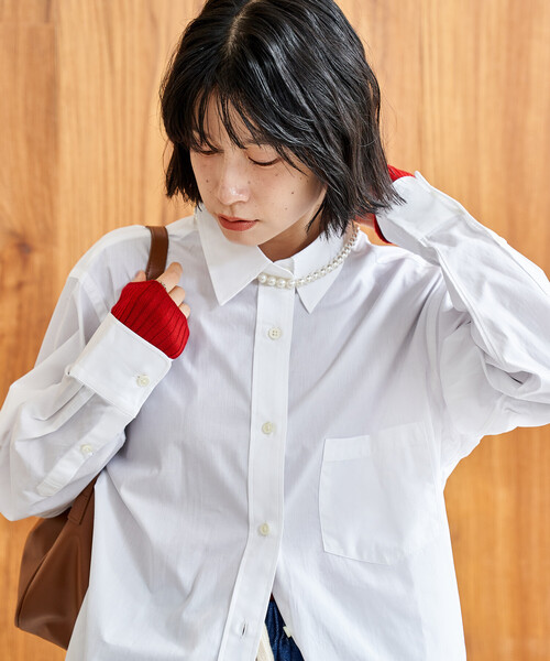 FREAK'S STORE(フリークスストア)の「50 ブロードシャツ(シャツ/ブラウス・レディース・ホワイト/その他13/ネイビー・フリ-)」の18枚目の写真