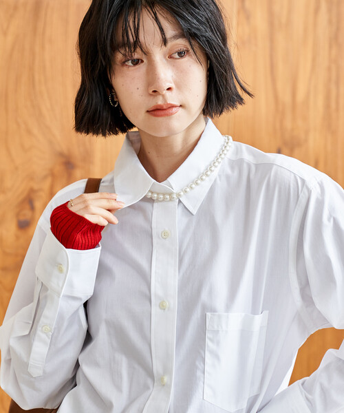 FREAK'S STORE(フリークスストア)の「50 ブロードシャツ(シャツ/ブラウス・レディース・ホワイト/その他13/ネイビー・フリ-)」の16枚目の写真