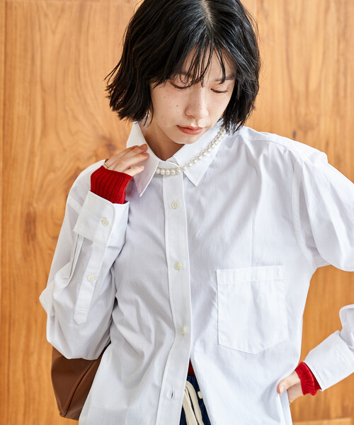 FREAK'S STORE(フリークスストア)の「50 ブロードシャツ(シャツ/ブラウス・レディース・ホワイト/その他13/ネイビー・フリ-)」の20枚目の写真
