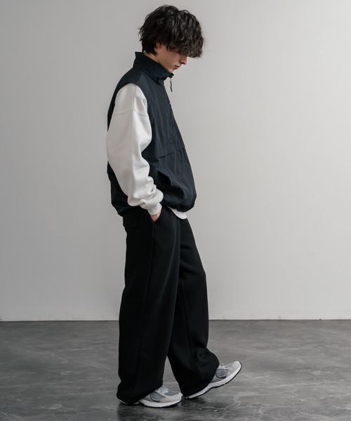 Rocky Monroe（ロッキーモンロー）の「ヘビーウェイト裏起毛ハイウエストワイドイージースウェットパンツ（スウェットパンツ・メンズ・オートミール/バーガンディー/チャコールグレー/杢グレー/ブラック・M/L/LL）」の9枚目の写真