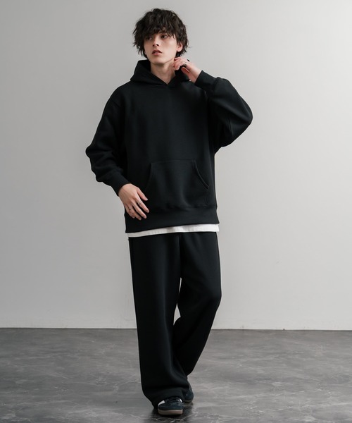 Rocky Monroe（ロッキーモンロー）の「ヘビーウェイト裏起毛ハイウエストワイドイージースウェットパンツ（スウェットパンツ・メンズ・オートミール/バーガンディー/チャコールグレー/杢グレー/ブラック・M/L/LL）」の13枚目の写真