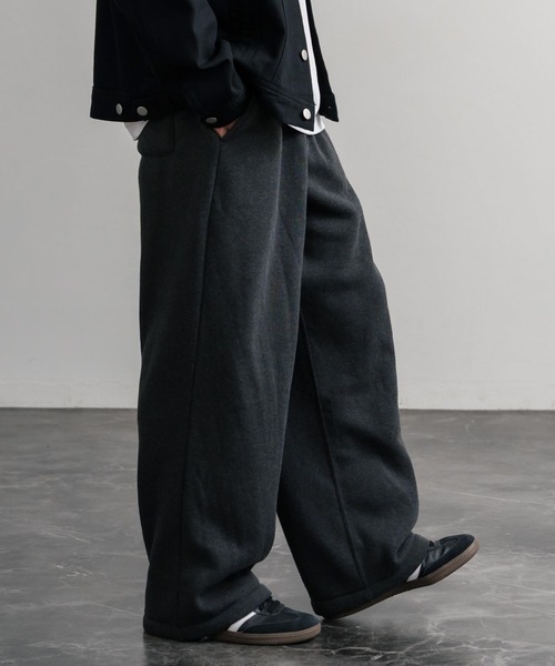 Rocky Monroe（ロッキーモンロー）の「ヘビーウェイト裏起毛ハイウエストワイドイージースウェットパンツ（スウェットパンツ・メンズ・オートミール/バーガンディー/チャコールグレー/杢グレー/ブラック・M/L/LL）」の14枚目の写真