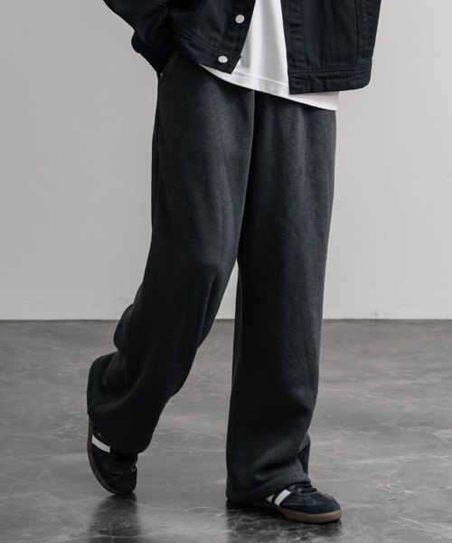 Rocky Monroe（ロッキーモンロー）の「ヘビーウェイト裏起毛ハイウエストワイドイージースウェットパンツ（スウェットパンツ・メンズ・オートミール/バーガンディー/チャコールグレー/杢グレー/ブラック・M/L/LL）」の15枚目の写真