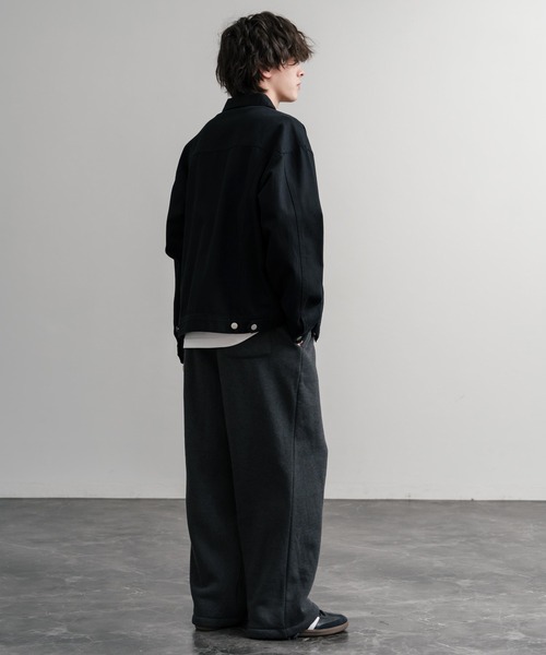 Rocky Monroe（ロッキーモンロー）の「ヘビーウェイト裏起毛ハイウエストワイドイージースウェットパンツ（スウェットパンツ・メンズ・オートミール/バーガンディー/チャコールグレー/杢グレー/ブラック・M/L/LL）」の18枚目の写真