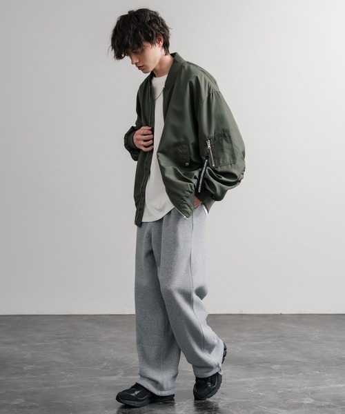 Rocky Monroe（ロッキーモンロー）の「ヘビーウェイト裏起毛ハイウエストワイドイージースウェットパンツ（スウェットパンツ・メンズ・オートミール/バーガンディー/チャコールグレー/杢グレー/ブラック・M/L/LL）」の22枚目の写真