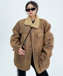 Dalfwin(ダールフィン)の韓国ファッション 2WAYリバーシブルムートンコート(ムートンコート)