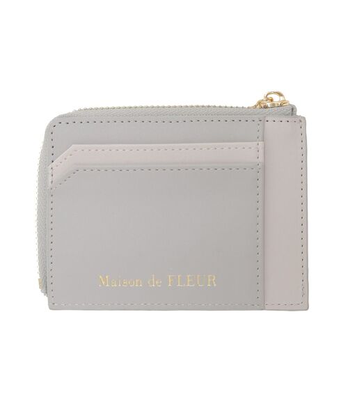 Maison de FLEUR（メゾンドフルール）の「配色ビジューフラグメントケース（パスケース・レディース・サックスブルー/ブラック/ピンク・FREE）」の8枚目の写真