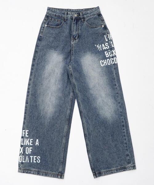 WOND(ウォンド)の「WOND/グラフィックストレートデニム(デニムパンツ・レディース・インディゴブルー・SMALL/MEDIUM)」の7枚目の写真