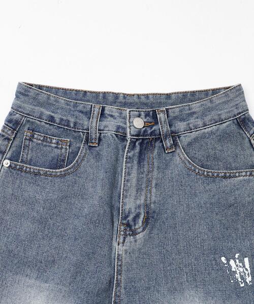 WOND(ウォンド)の「WOND/グラフィックストレートデニム(デニムパンツ・レディース・インディゴブルー・SMALL/MEDIUM)」の9枚目の写真