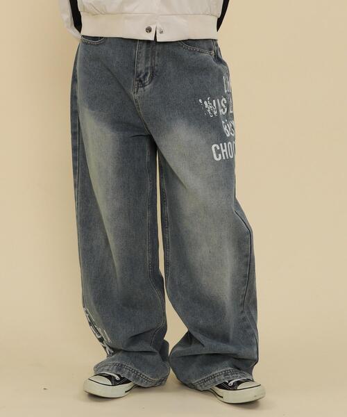 WOND(ウォンド)の「WOND/グラフィックストレートデニム(デニムパンツ・レディース・インディゴブルー・SMALL/MEDIUM)」の1枚目の写真