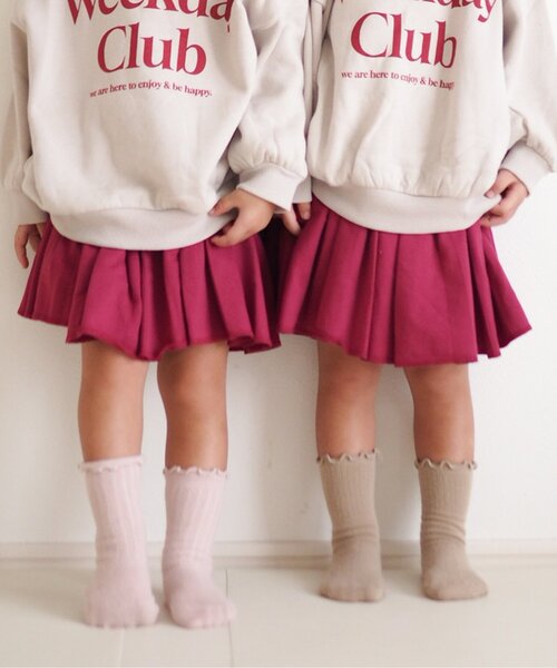 ●●上下2点セット●●トップス・プリーツスカート・インパン付・バラ売り可・ピンク セール】【ジュニア対応】インパンツ付きプリーツスカート（スカート