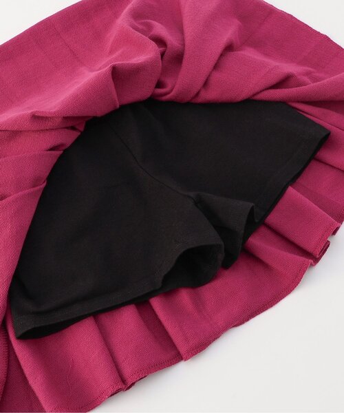 BREEZE(ブリーズ)の「【ジュニア対応】インパンツ付きプリーツスカート(スカート・キッズ・ブラック/グレー/エンジ・80/120/130/140/110/90/100)」の4枚目の写真