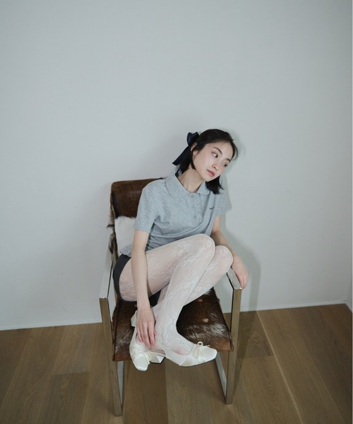Smyeon(スミョン)の「Antique lace tights/アンティークタッチレースタイツ(タイツ/ストッキング・レディース・ホワイト・FREE)」の18枚目の写真