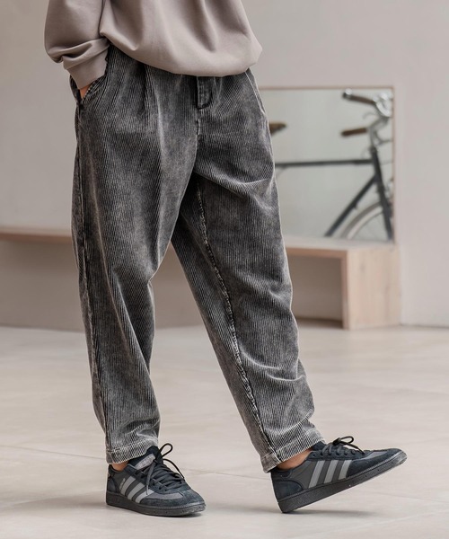 mp14288-フェード加工コーデュロイバルーンテーパードパンツ（その他