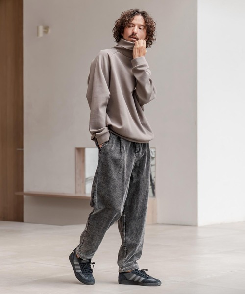 mp14288-フェード加工コーデュロイバルーンテーパードパンツ（その他