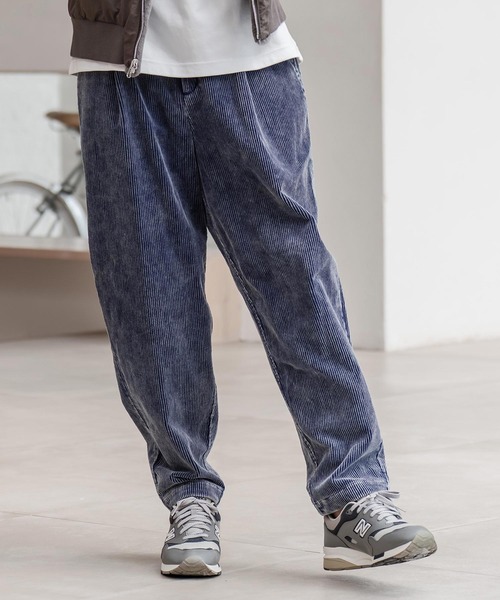 mp14288-フェード加工コーデュロイバルーンテーパードパンツ（その他