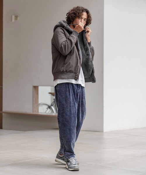 mp14288-フェード加工コーデュロイバルーンテーパードパンツ（その他