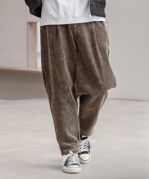 mp14288-フェード加工コーデュロイバルーンテーパードパンツ（その他