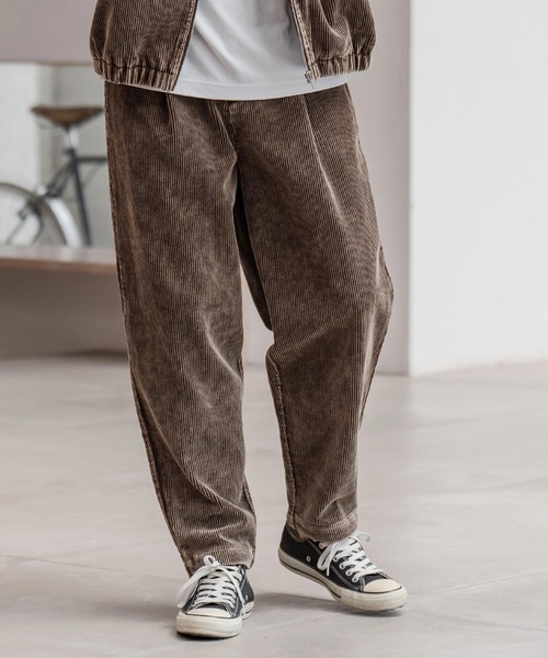 mp14288-フェード加工コーデュロイバルーンテーパードパンツ（その他