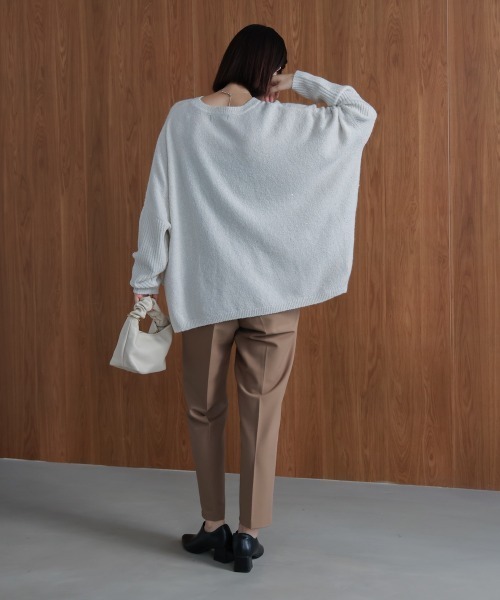 Bou Jeloud（ブージュルード）の「スパンコールドルマンニットリブ（ニット/セーター・レディース・ネイビー/アイボリー/グレー・38）」の11枚目の写真