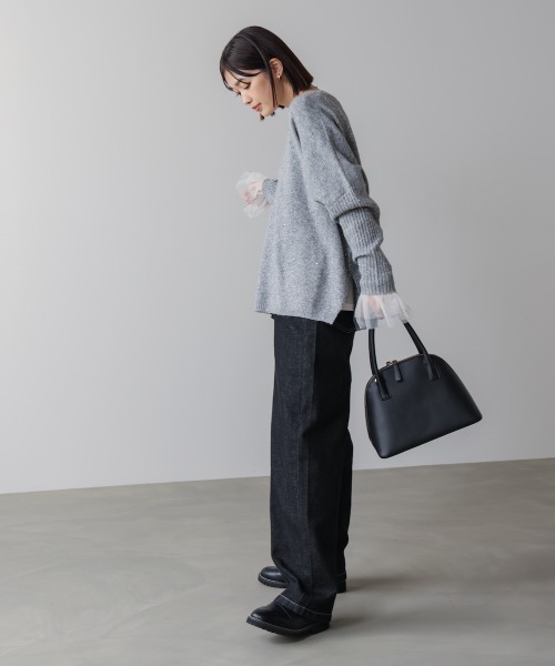 Bou Jeloud（ブージュルード）の「スパンコールドルマンニットリブ（ニット/セーター・レディース・ネイビー/アイボリー/グレー・38）」の22枚目の写真