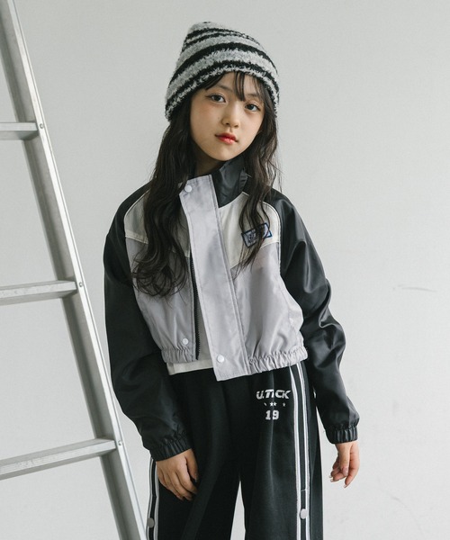 セール】【U.TRACK/ユードットトラック】スタンドカラー配色ジップ