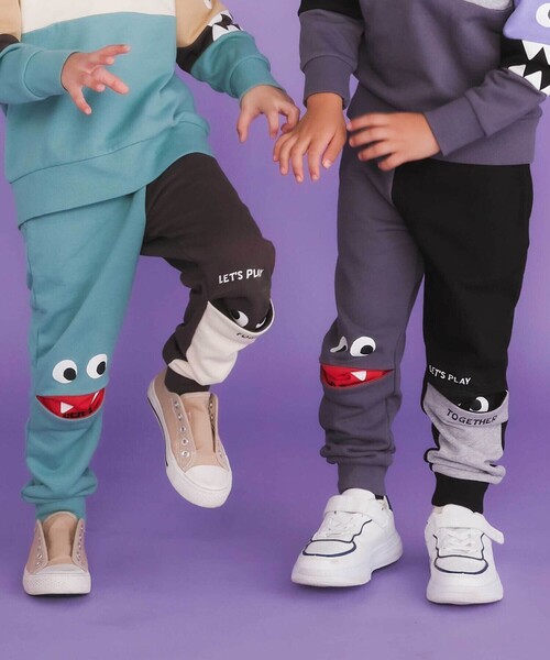 セール】ぎょろぎょろモンスターかくれんぼロングパンツ(80~130cm