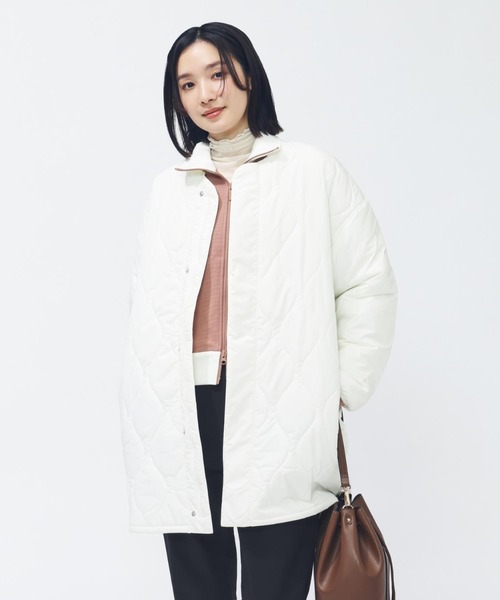 adidas(アディダス)の「アディダス adidas 中わた入りキルティング ルーズフィット ジャケット(ダウンジャケット/コート・レディース・ブラック/オリーブ/オフホワイト・M/L/S/XL)」の5枚目の写真