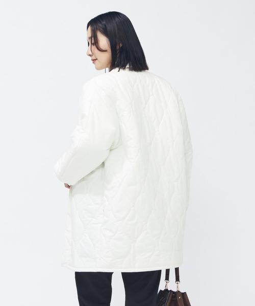 adidas(アディダス)の「アディダス adidas 中わた入りキルティング ルーズフィット ジャケット(ダウンジャケット/コート・レディース・ブラック/オリーブ/オフホワイト・M/L/S/XL)」の6枚目の写真