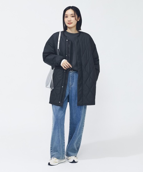 adidas(アディダス)の「アディダス adidas 中わた入りキルティング ルーズフィット ジャケット(ダウンジャケット/コート・レディース・ブラック/オリーブ/オフホワイト・M/L/S/XL)」の12枚目の写真