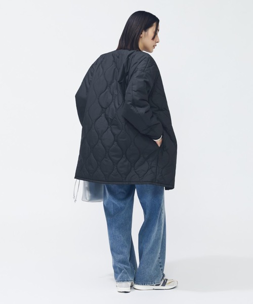 adidas(アディダス)の「アディダス adidas 中わた入りキルティング ルーズフィット ジャケット(ダウンジャケット/コート・レディース・ブラック/オリーブ/オフホワイト・M/L/S/XL)」の14枚目の写真