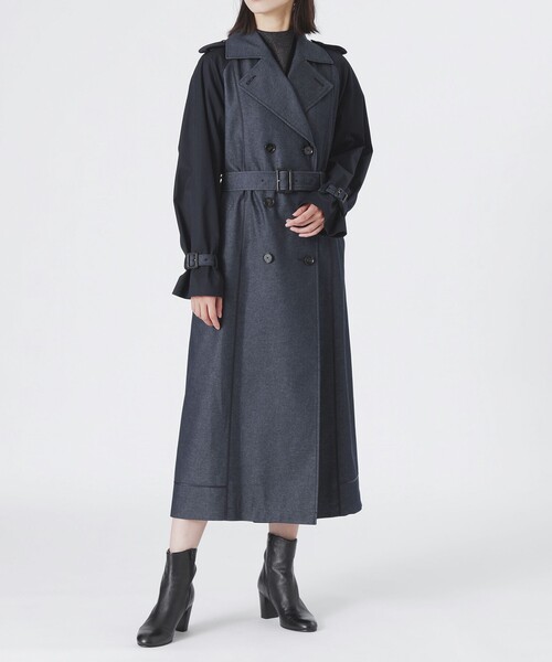 LOVELESS（ラブレス）の「ブロッキングトレンチコート（トレンチコート・レディース・ブルー系その他7・36/34）」の3枚目の写真