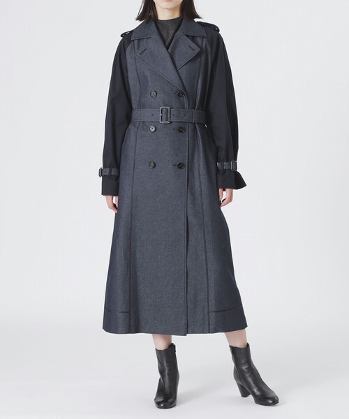 LOVELESS（ラブレス）の「ブロッキングトレンチコート（トレンチコート・レディース・ブルー系その他7・36/34）」の4枚目の写真