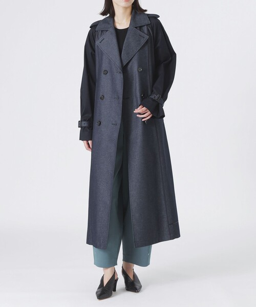 LOVELESS（ラブレス）の「ブロッキングトレンチコート（トレンチコート・レディース・ブルー系その他7・36/34）」の5枚目の写真