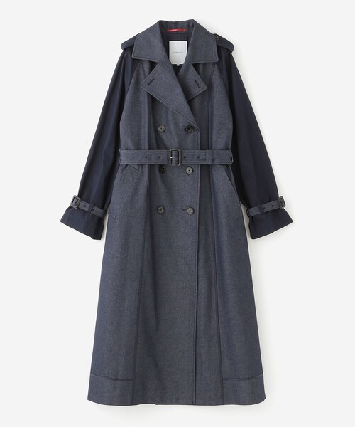 LOVELESS（ラブレス）の「ブロッキングトレンチコート（トレンチコート・レディース・ブルー系その他7・36/34）」の2枚目の写真