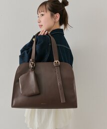 mystic | 《新色ベージュ/ブラウン2 》【@sktnnm企画】ステッチラインボストンBAG(トートバッグ)