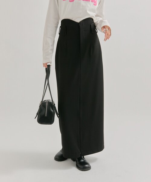 mystic(ミスティック)の「WAVEフロントZIPスカート(スカート・レディース・ブラック/ブラウン・1/2)」の3枚目の写真