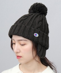 Champion | 裏ボア 耳当て付き ポンポン ニットキャップ ニット帽(ニットキャップ/ビーニー)