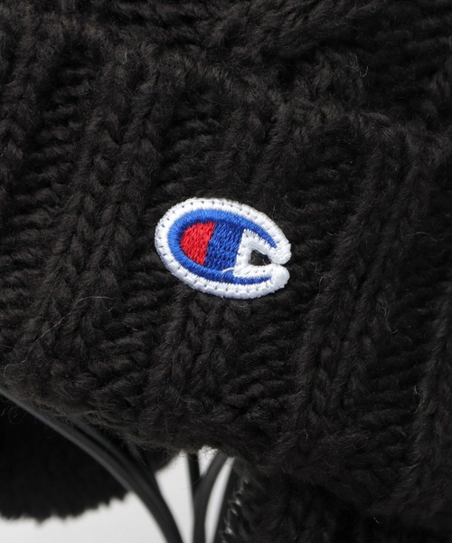Champion（チャンピオン）の「裏ボア 耳当て付き ポンポン ニットキャップ ニット帽（ニットキャップ/ビーニー・メンズ・ブラック/アイボリー/チャコール・FREE）」の14枚目の写真