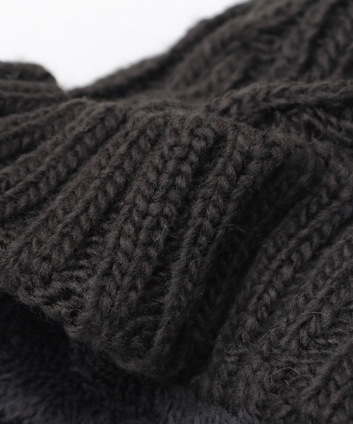 Champion（チャンピオン）の「裏ボア 耳当て付き ポンポン ニットキャップ ニット帽（ニットキャップ/ビーニー・メンズ・ブラック/アイボリー/チャコール・FREE）」の20枚目の写真